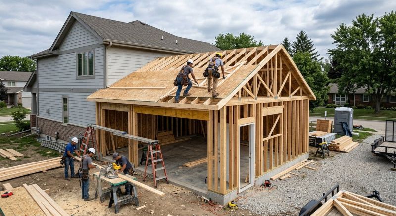 Attached Garage Construction in Houston, TX
