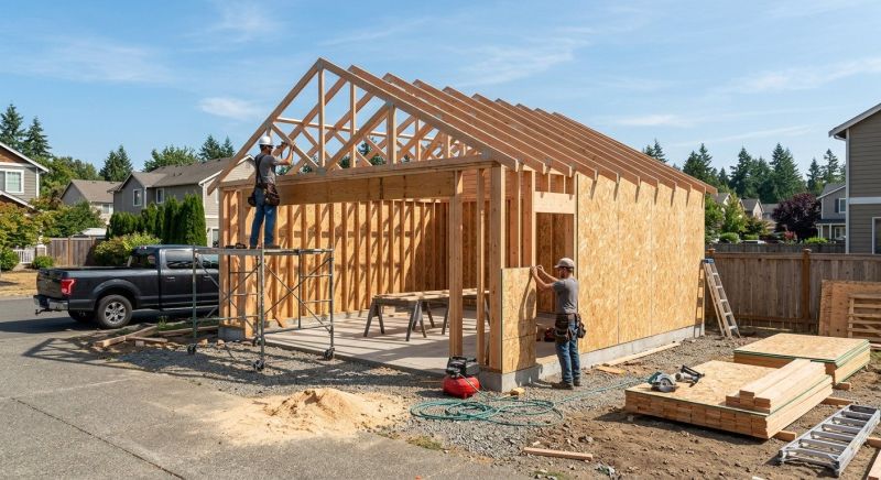 Four Car Garage Installation in Pearland, TX