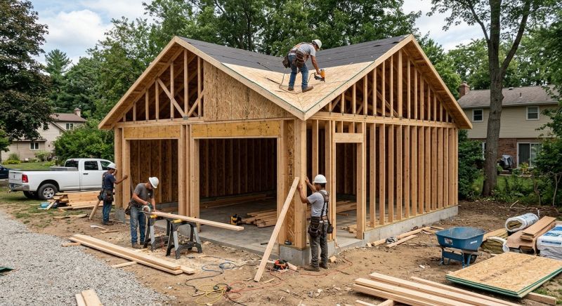 Wood Garage Installation in Conroe, TX